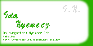 ida nyemecz business card